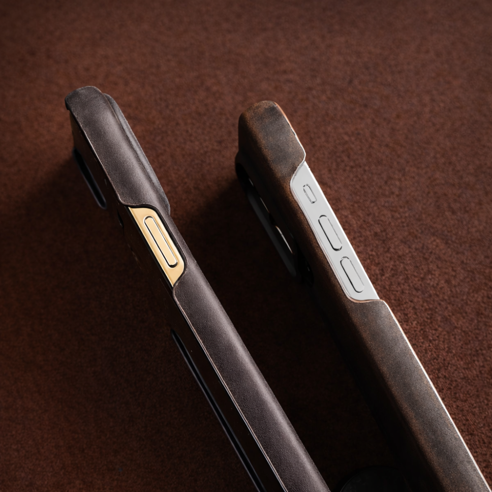 Case MagSafe Minimalista | Couro Premium para iPhone