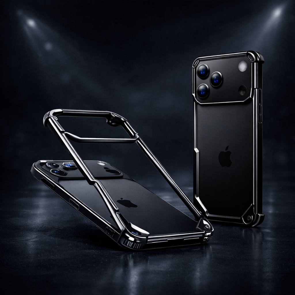 Case Metálica de Luxo para iPhone | Design Ultra Minimalista