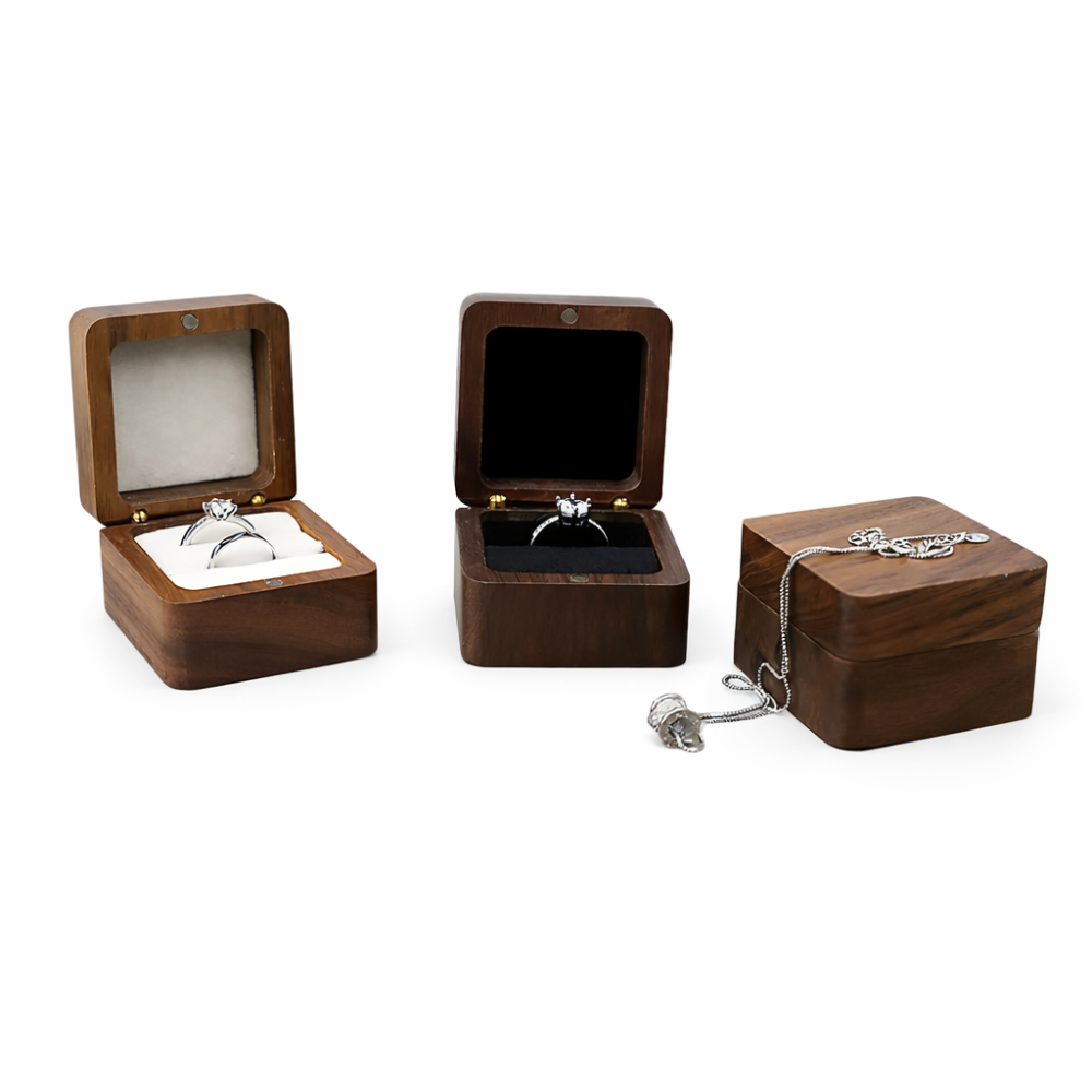Case Porta Alianças em Madeira | Design Elegante