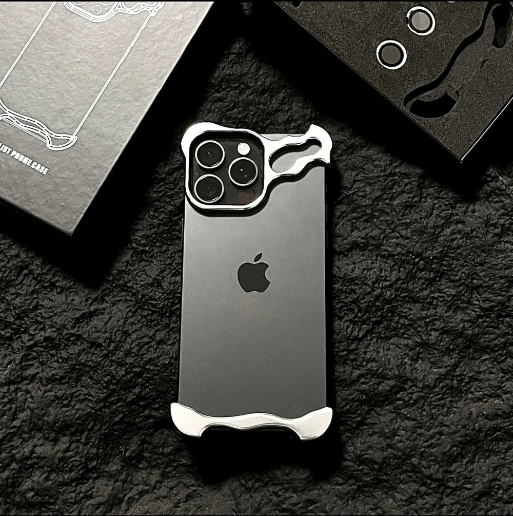 Case em Alumínio Premium | Borda Metálica e Proteção de Câmera para iPhone