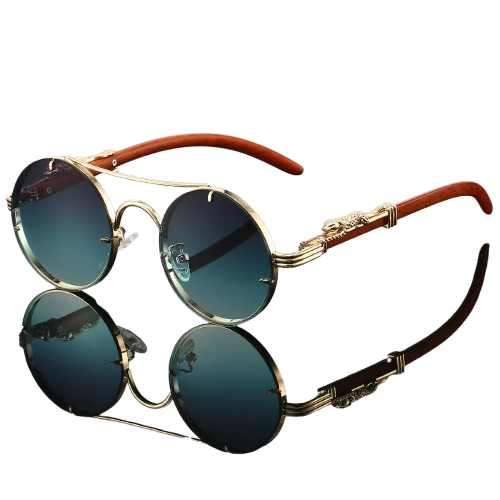 Óculos de Sol Vintage Round | Design Retrô de Luxo e Estilo Fashion